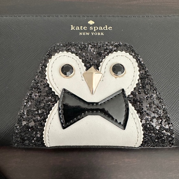 Kate Spade Clifton Lane Neda Black Penguin Wallet - Picture 4 of 9